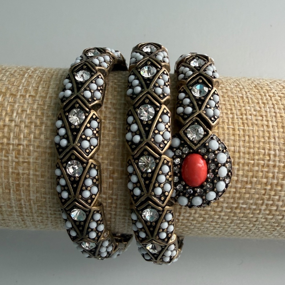 Vintage Style Beaded Coil Snake Wrap Bracelet